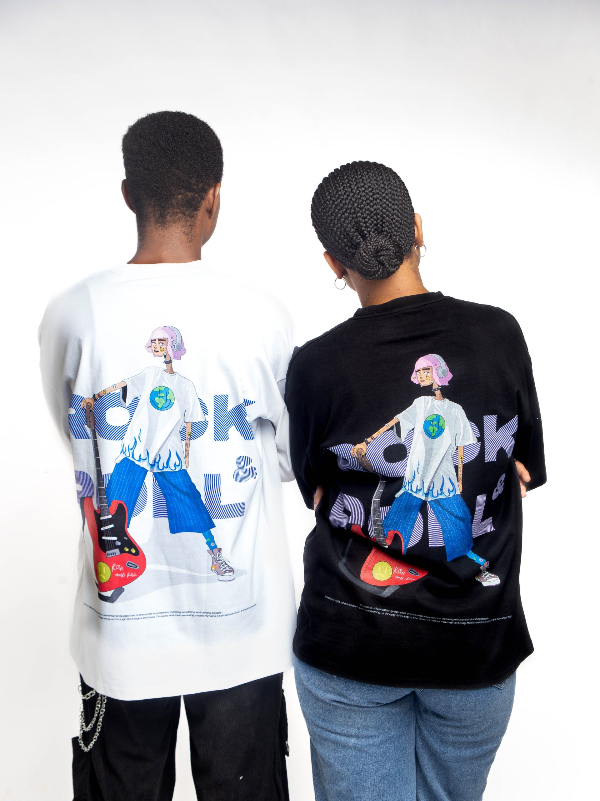 G Locker CC-SS1-_Rock & Roll. Back image in white and black colours.